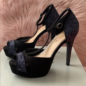 Jessica Simpson T-Strap Peep Toe Heels